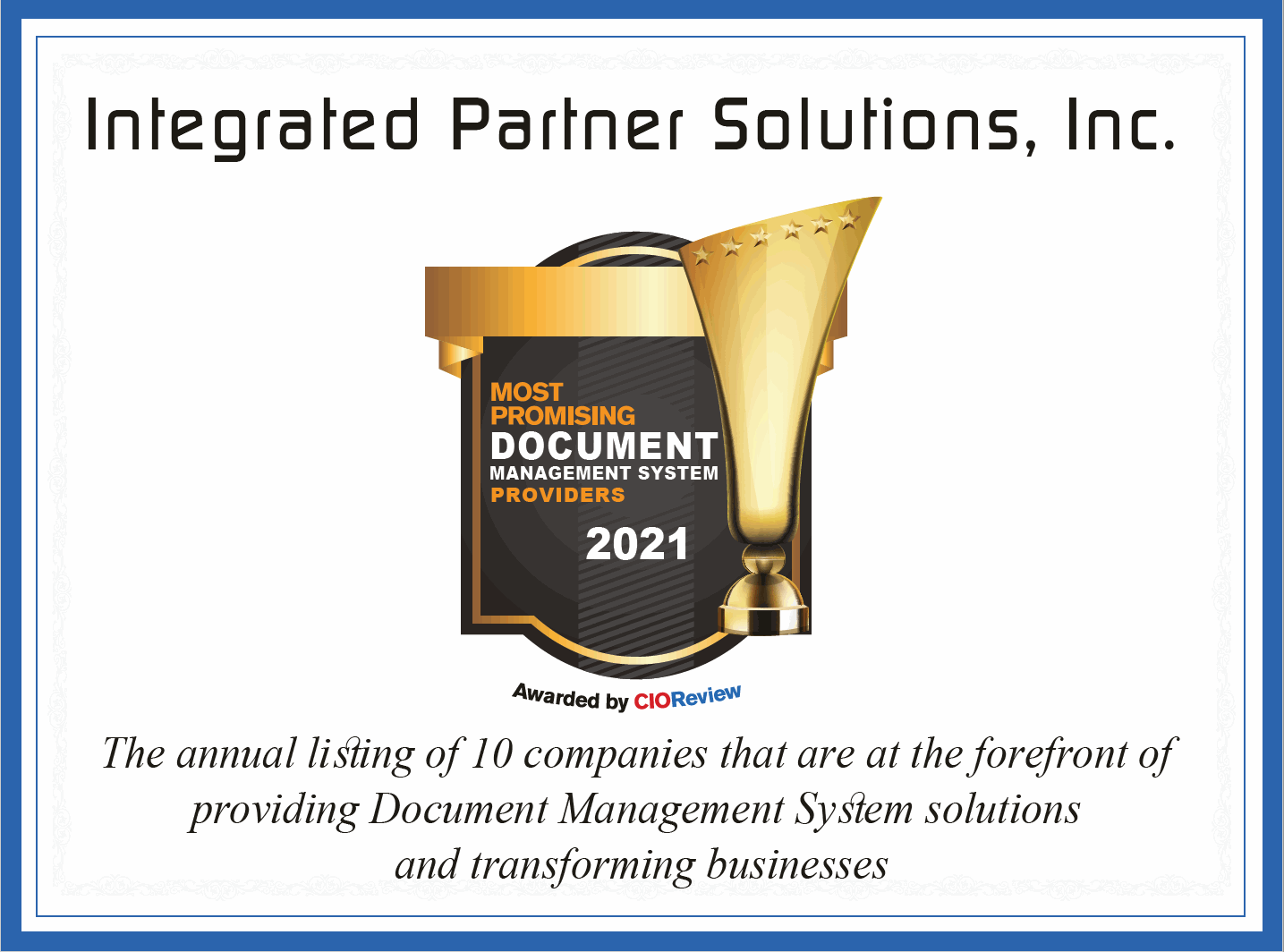 INTEGRATED PARTNER SOLUTIONS, INC.